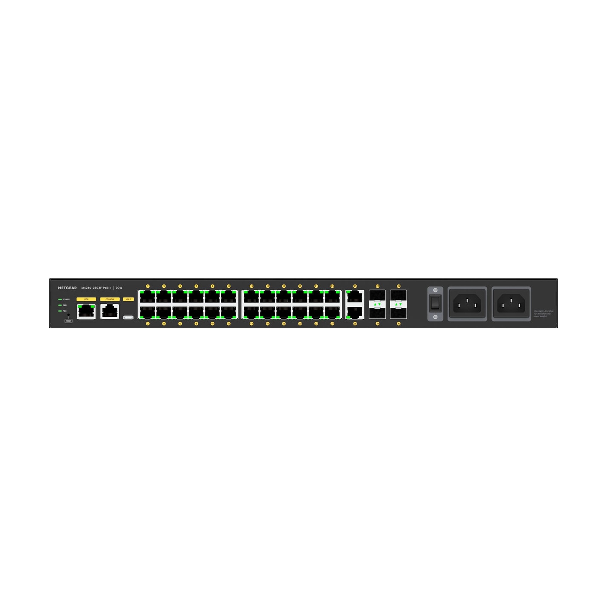 Netgear M4250-26G4F-POE+ Managed Switch