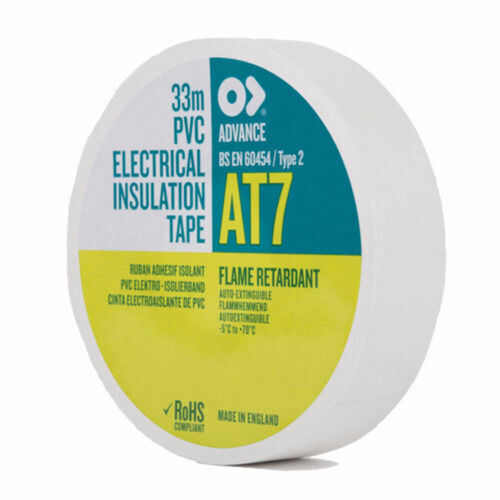 AT7 19mm x 33m PVC Tape - White